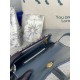 DIOR Saddle Belt Pouch Blue Dior Oblique Jacquard