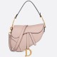 DIOR Saddle Bag  with Strap Powder Pink Grained Calfskin