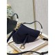 DIOR Saddle Bag  with Strap Indigo Blue