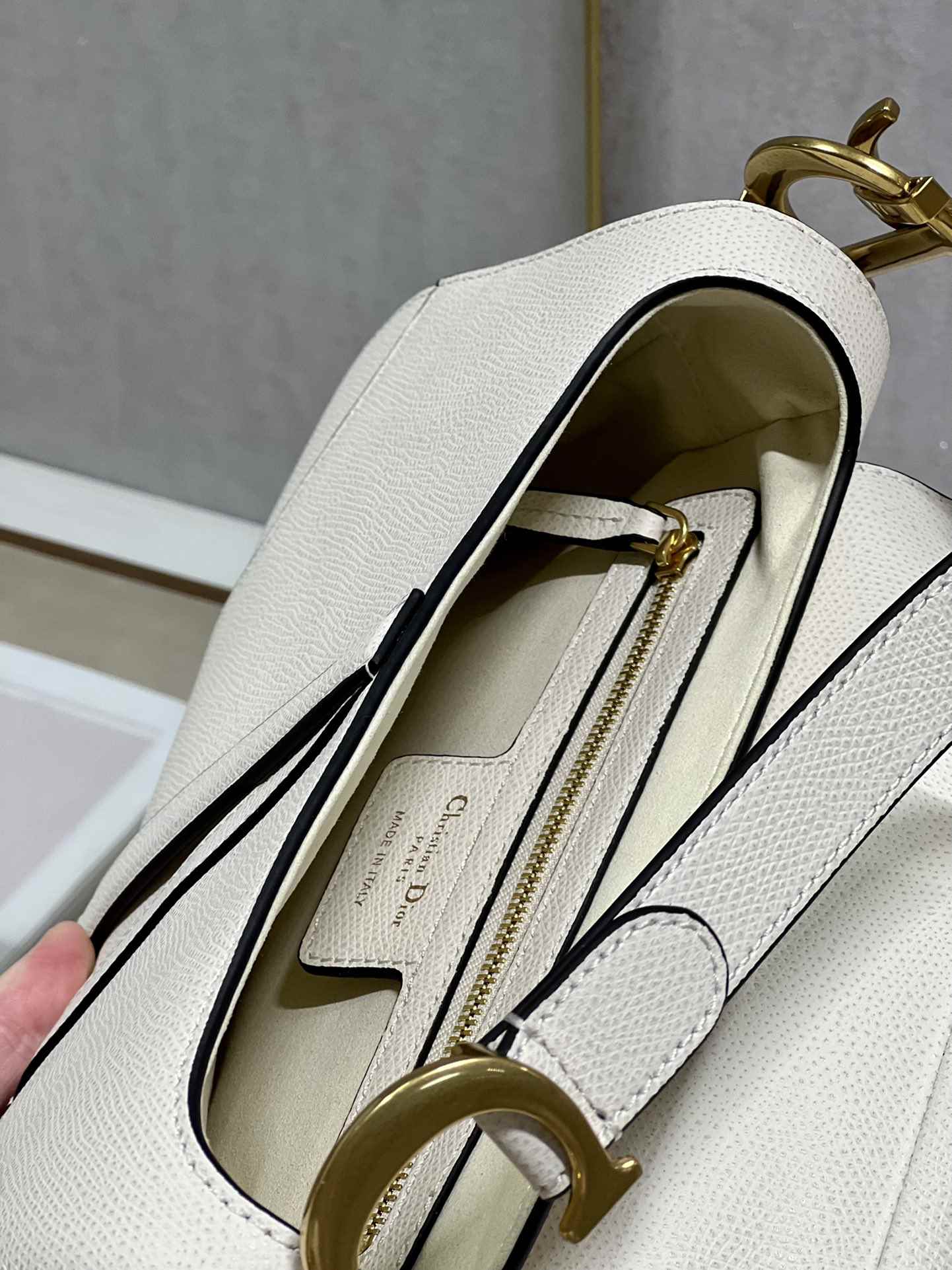 DIOR Saddle Bag  with Strap Latte