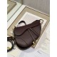 DIOR Saddle Bag  with Strap Burgundy