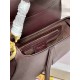 DIOR Saddle Bag  with Strap Burgundy