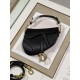 DIOR Mini Saddle Bag with Strap Black