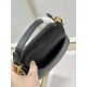 DIOR Mini Saddle Bag with Strap Black