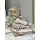 DIOR Mini Saddle Bag with Strap Latte