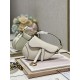 DIOR Mini Saddle Bag with Strap Latte