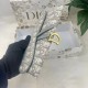 DIOR Long Saddle Wallet with Chain Gray Dior Oblique Jacquard