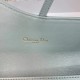 DIOR Long Saddle Wallet with Chain Gray Dior Oblique Jacquard