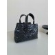 DIOR Medium Dior Toujours Bag Black Macrocannage