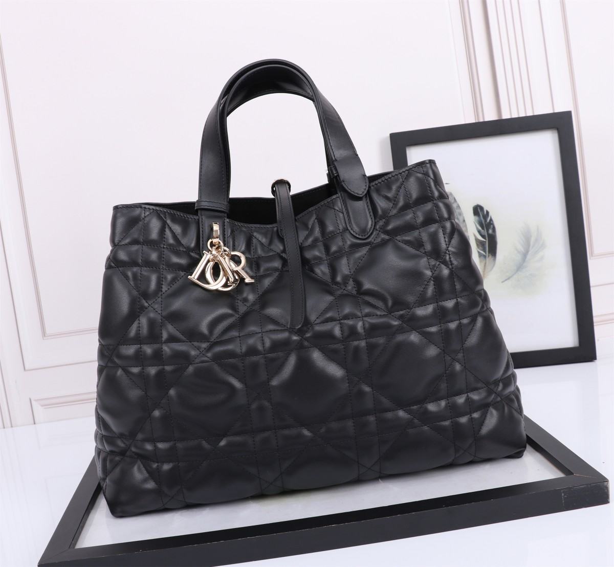 DIOR Large Dior Toujours Bag Black 