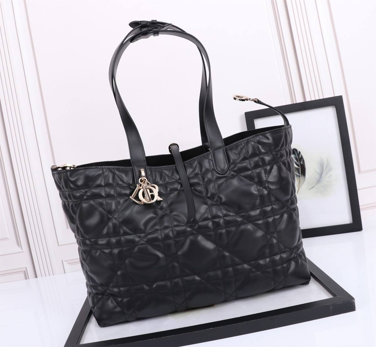 DIOR Large Dior Toujours Bag Black 