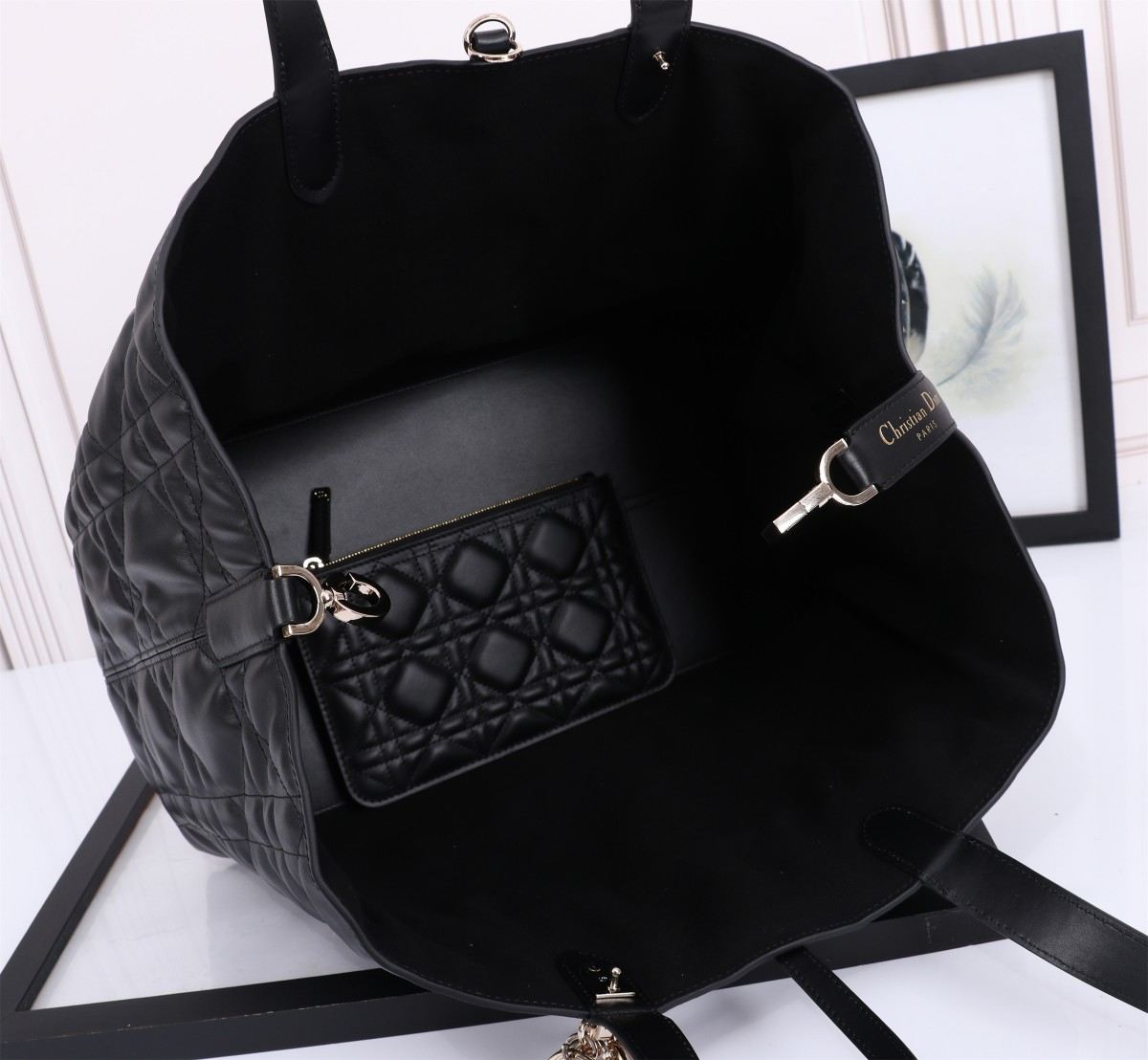 DIOR Large Dior Toujours Bag Black 