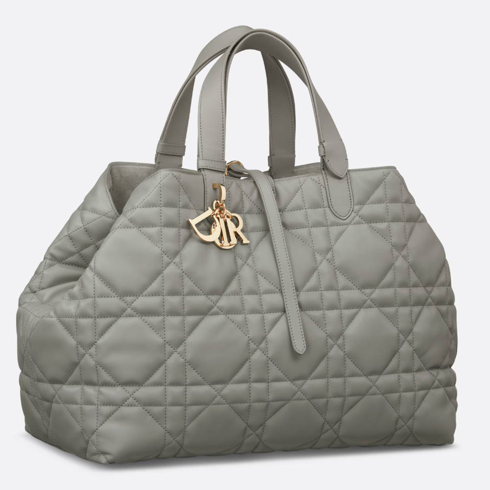 DIOR Large Dior Toujours Bag Stone Gray