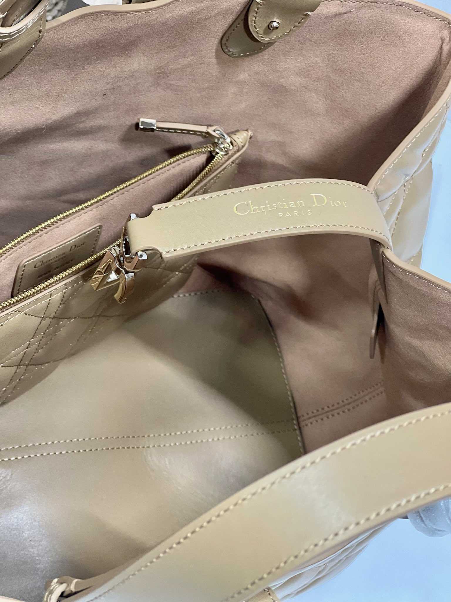 DIOR Large Dior Toujours Bag Medium Tan