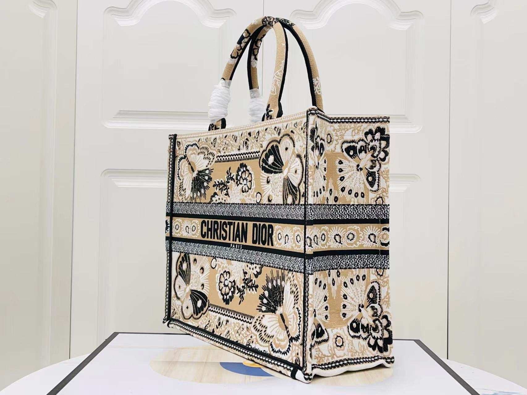 DIOR Large Book Tote  Butterfly Bandana Embroidery