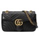 GUCCI GG Marmont Small Shoulder Bag Black leather