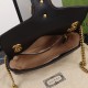 GUCCI GG Marmont Small Shoulder Bag Black leather