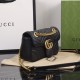 GUCCI GG Marmont Mini Shoulder Bag Black leather