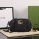 GUCCI GG Marmont Small Matelasse Shoulder with zip Black leather