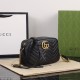 GUCCI GG Marmont Small Matelasse Shoulder with zip Black leather