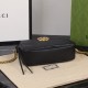 GUCCI GG Marmont Small Matelasse Shoulder with zip Black leather