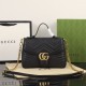 GUCCI GG Marmont Small Top Handle Bag Black leather