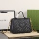 GUCCI GG Marmont Small Top Handle Bag Black leather