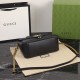 GUCCI GG Marmont Small Top Handle Bag Black leather