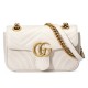 GUCCI GG Marmont Mini Shoulder Bag White leather