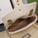 GUCCI GG Marmont Mini Shoulder Bag White leather