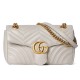 GUCCI GG Marmont Small Shoulder Bag White leather