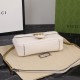 GUCCI GG Marmont Small Shoulder Bag White leather