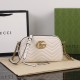 GUCCI GG Marmont Small Matelasse Shoulder with zip White leather