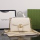 GUCCI GG Marmont Small Top Handle Bag White leather