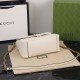 GUCCI GG Marmont Small Top Handle Bag White leather