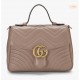 GUCCI GG Marmont Small Top Handle Bag dusty pink leather