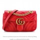 GUCCI GG Marmont Mini Shoulder Bag Red leather