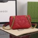 GUCCI GG Marmont Mini Shoulder Bag Red leather