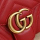 GUCCI GG Marmont Small Shoulder Bag Red leather