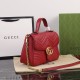 GUCCI GG Marmont Small Top Handle Bag Red leather