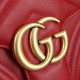 GUCCI GG Marmont Small Top Handle Bag Red leather