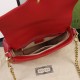 GUCCI GG Marmont Small Top Handle Bag Red leather