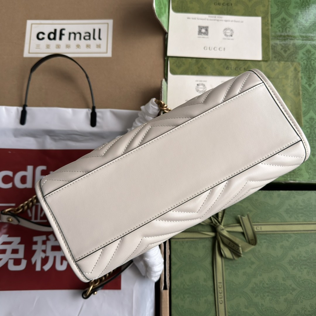 GUCCI Marmont Small Tote White