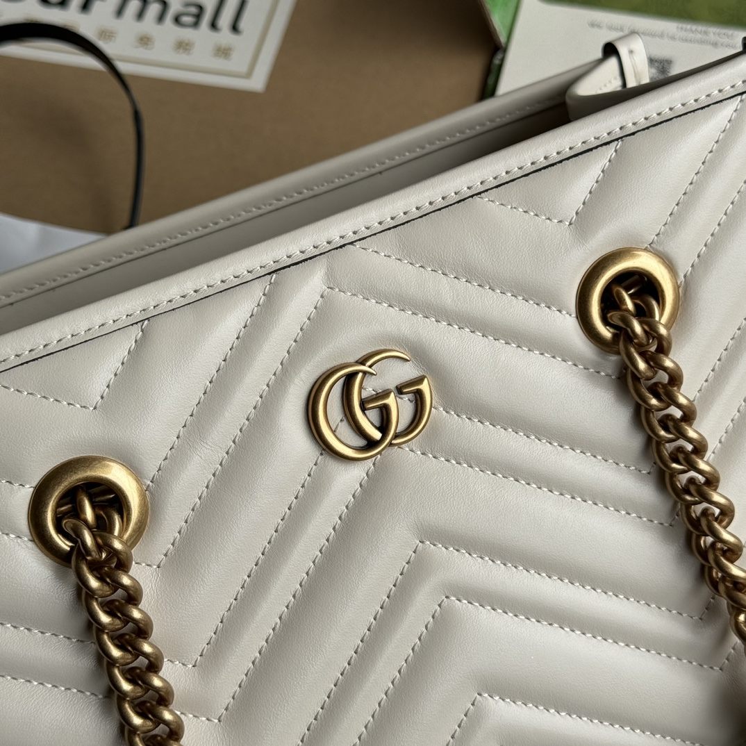 GUCCI Marmont Small Tote White