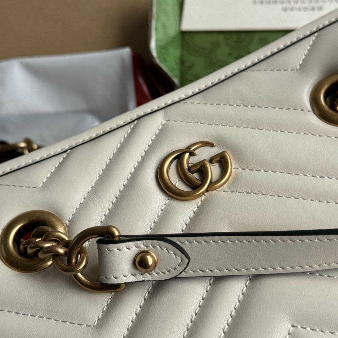 GUCCI Marmont Small Tote White