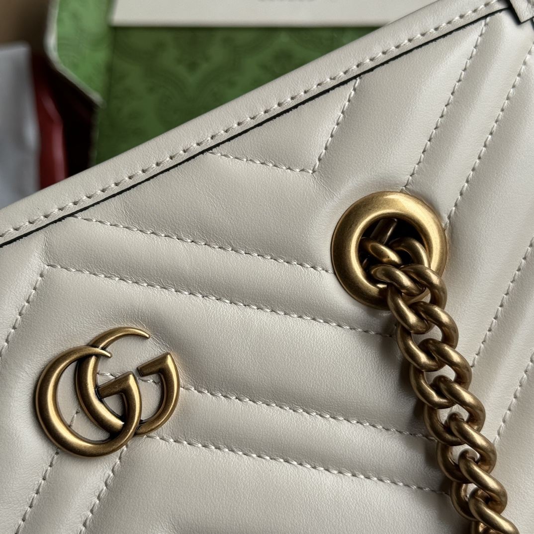 GUCCI Marmont Small Tote White