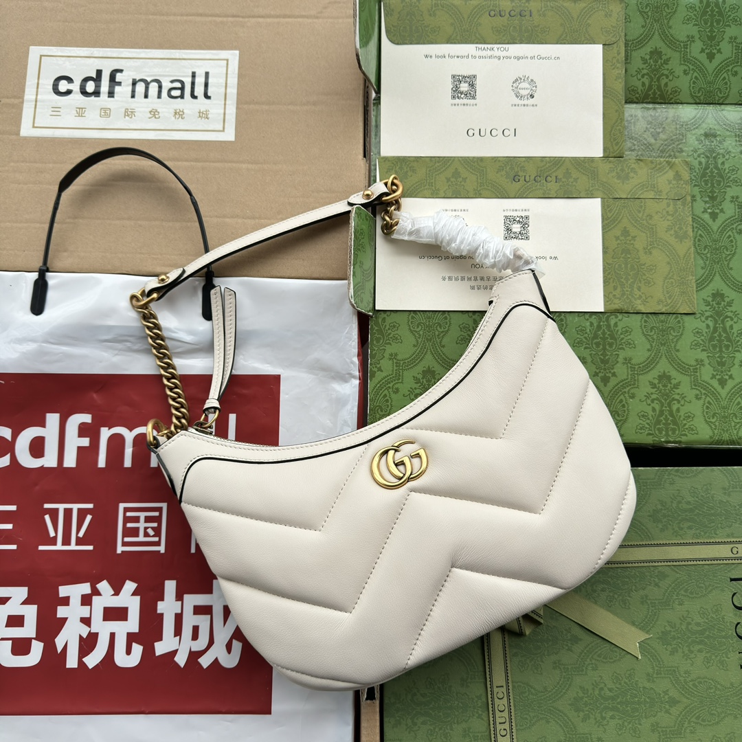 GUCCI Marmont Small Shoulder Bag White