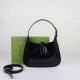 GUCCI Jackie Small Shoulder Bag Black Leather