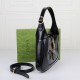 GUCCI Jackie Small Shoulder Bag Black Leather