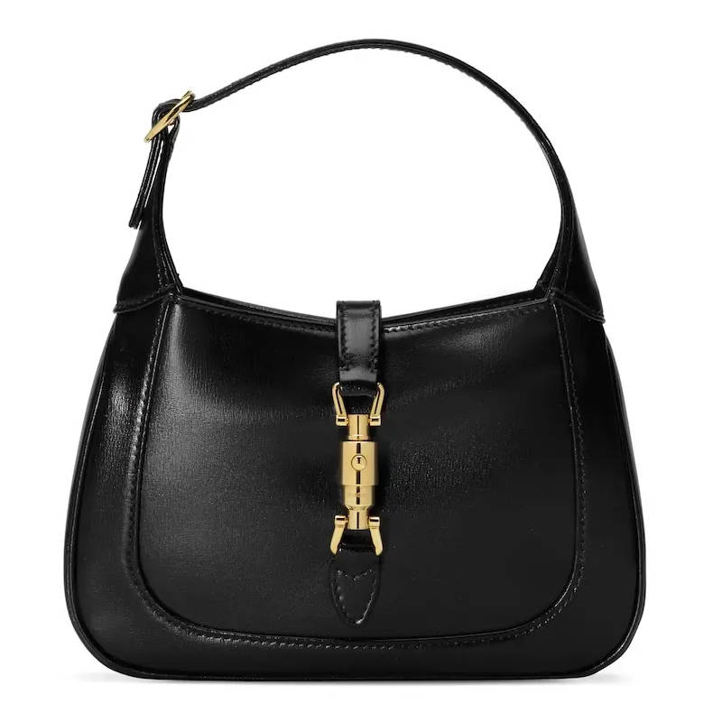 GUCCI Jackie 1961 Mini Shoulder Bag Black Leather